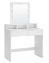 Sminkebord med spejl i møbelplade H145 x B80 cm - Hvid