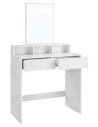 Sminkebord med spejl i møbelplade H140 x B80 cm - Hvid