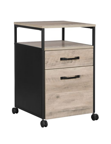 Skuffesektion i metal og møbelplade...