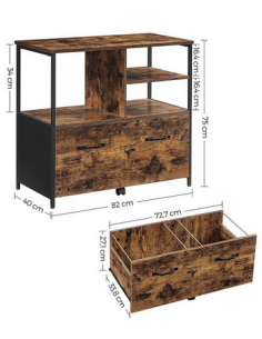 Skuffesektion i metal og... 2