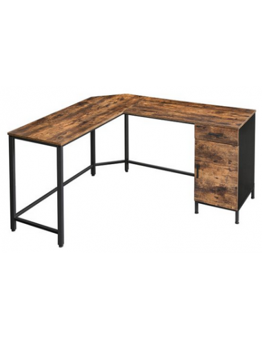 Hjørneskrivebord i metal og...