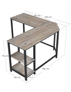 Hjørneskrivebord i metal og... 2