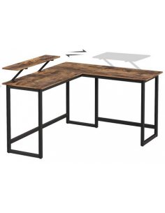 Hjørneskrivebord i metal og... 2