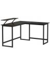 Hjørneskrivebord i metal og møbelplade 140 x 130 cm - Sort