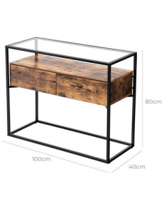 Konsolbord i metal, glas og... 2