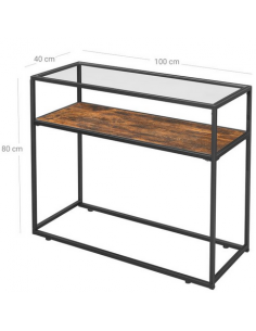 Konsolbord i metal, glas og... 2