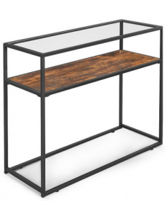 Konsolbord i metal, glas og...