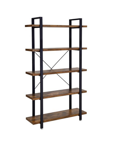 Bogreol i metal og møbelplade H177,5...