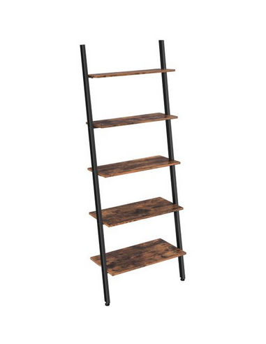 Reol i metal og møbelplade H186 x B64...