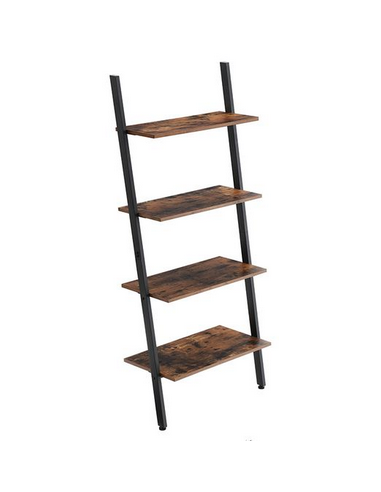 Reol i metal og møbelplade H150 x B64...