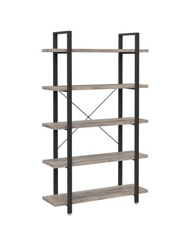 Bogreol i metal og møbelplade H177,5...