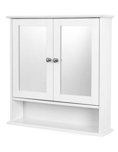 Skab til badeværelset i MDF og glas...