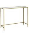 Konsolbord i metal og glas 100 x 35 cm - Guld/Klar