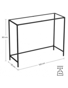 Konsolbord i metal og glas... 2