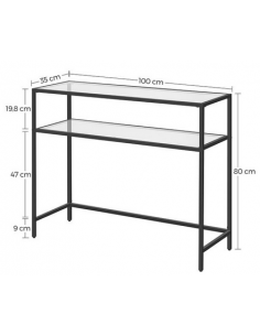 Konsolbord i metal og glas... 2