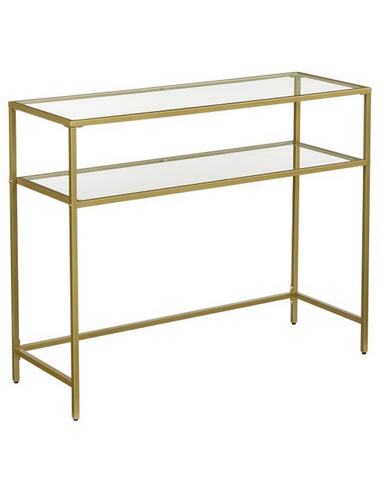 Konsolbord i metal og glas 100 x 35...