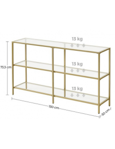 Konsolbord i metal og glas... 2