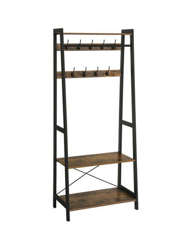 Garderobe i metal og møbelplade H180...