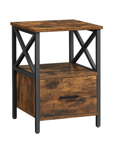 Sengebord i metal og møbelplade H55 x...