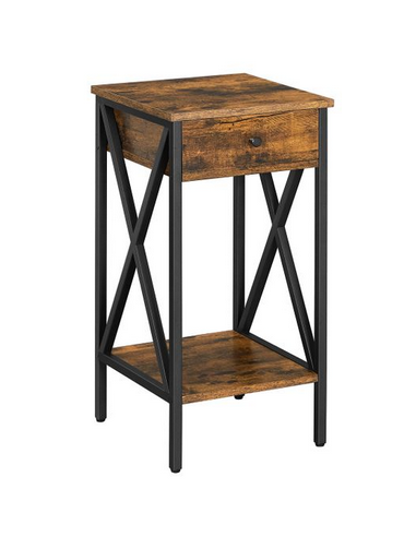 Sengebord i metal og møbelplade H70 x...