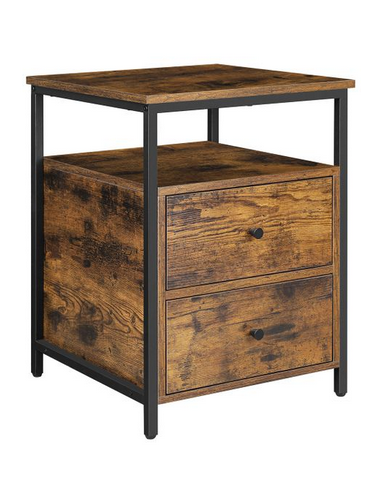 Sengebord i metal og møbelplade H60 x...