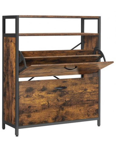 Skoskab i metal og møbelplade H95 x...