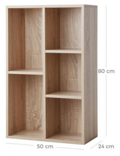 Reol i møbelplade H80 x B50... 2