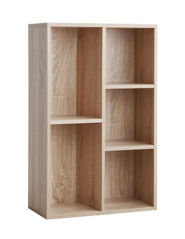 Reol i møbelplade H80 x B50 cm - Natur