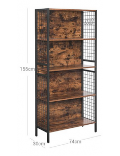 Reol i metal og møbelplade... 2