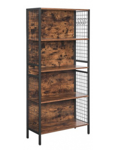 Reol i metal og møbelplade...