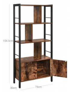 Reol i metal og møbelplade... 2