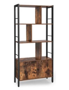 Reol i metal og møbelplade...