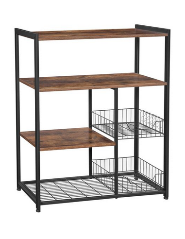 Køkkenreol i metal og møbelplade H95...