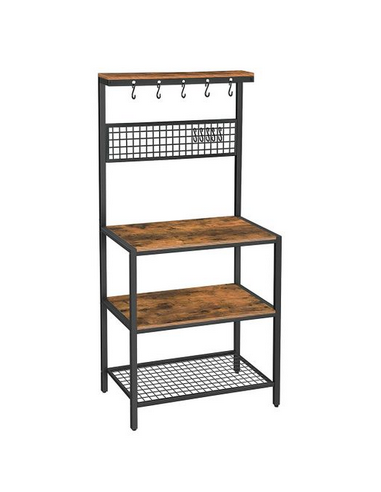 Køkkenreol i metal og møbelplade H170...