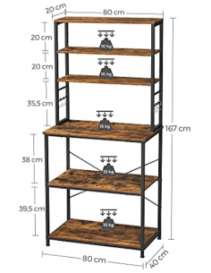 Køkkenreol i metal og... 2