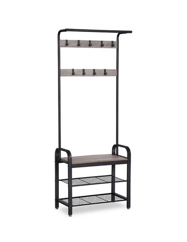 Garderobe i metal og møbelplade H183...