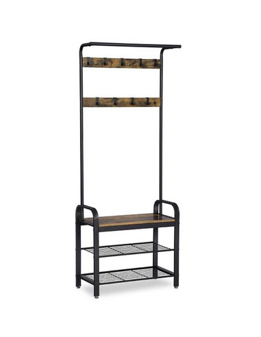 Garderobe i metal og møbelplade H183...