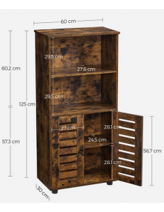 Reol i møbelplade H125 x... 2