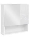 Spejlskab til badeværelset i MDF og glas H55 cm - Hvid