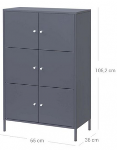 Skab i metal H105,2 x B65 x... 2