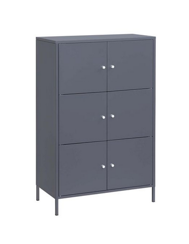 Skab i metal H105,2 x B65 x D36 cm - Grå