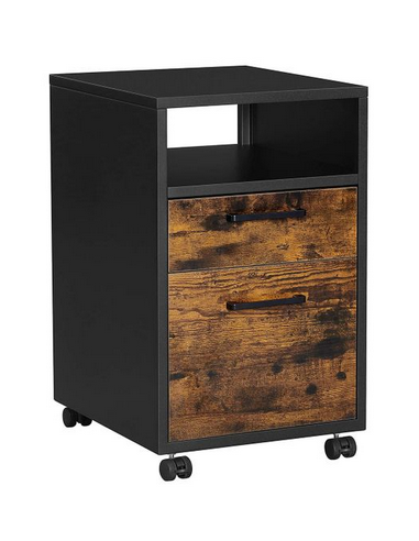 Skuffesektion i metal og møbelplade...