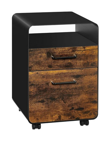 Skuffesektion i metal og møbelplade...