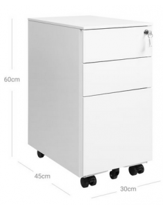 Skuffesektion i metal H60 x... 2