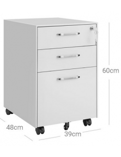 Skuffesektion i metal H60 x... 2