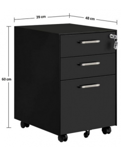 Skuffesektion i metal H60 x... 2