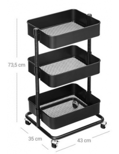 Rullevogn i metal H73,5 x... 2