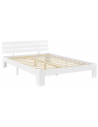 Sengeramme med gavl i fyrretræ 204 x 164 cm - Hvid
