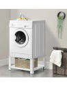 Forhøjning til vaskemaskine i stål H31 x B63 cm - Hvid