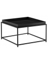 Sofabord i metal H36 x B59 x D59 cm - Mat sort